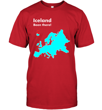 Iceland Been There Map Shirt T-Shirt T-Shirt Red
