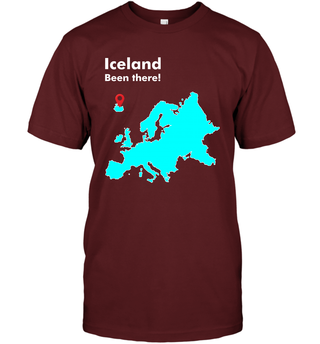 Iceland Been There Map Shirt T-Shirt T-Shirt Cardinal