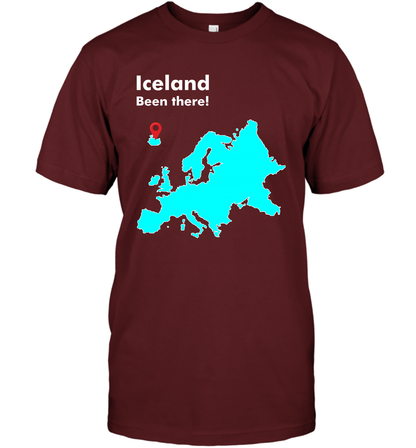 Iceland Been There Map Shirt T-Shirt T-Shirt Cardinal