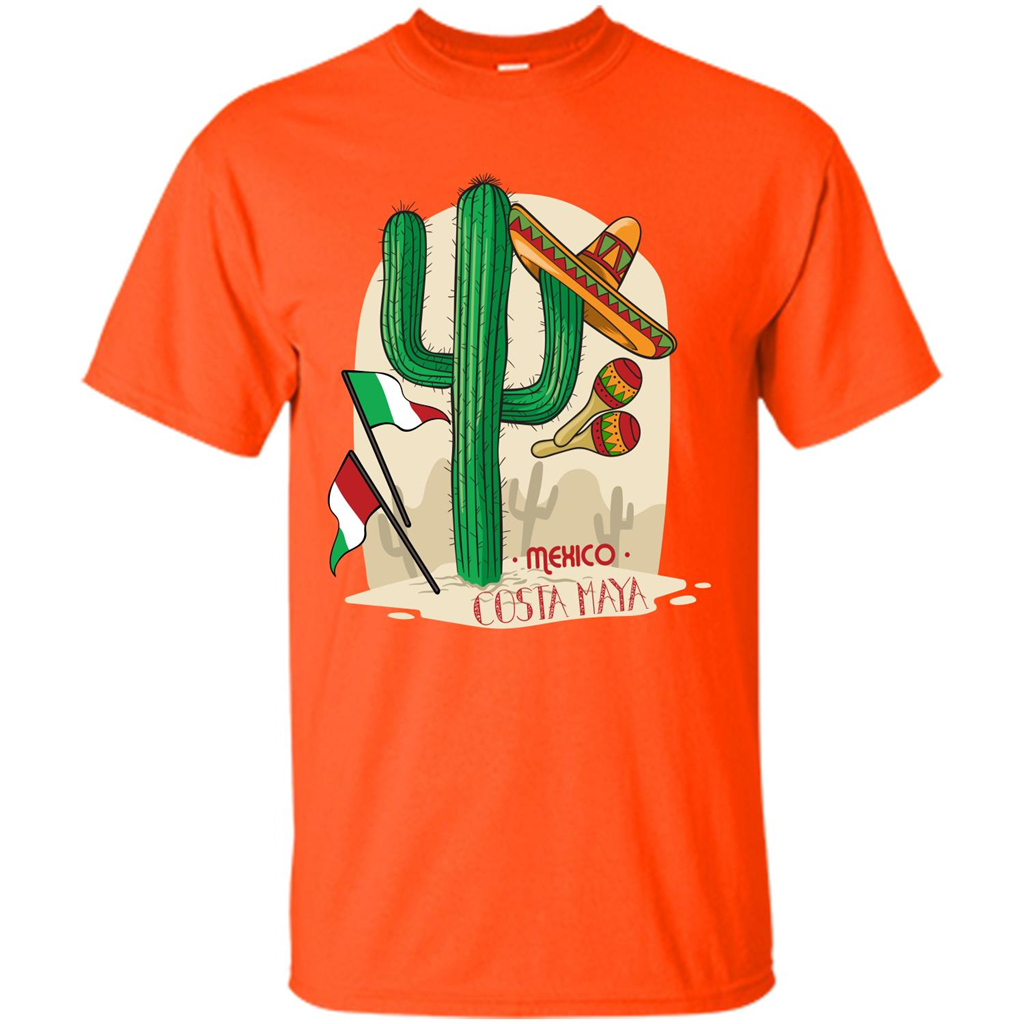 Summer T-shirt Mexico Costa Maya Orange