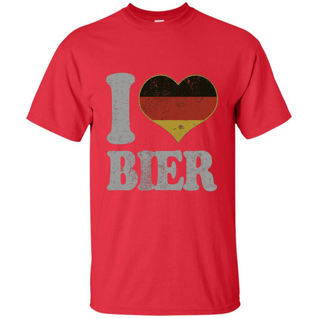 Oktoberfest T Shirt Germany Drinking Beer I Love Bier T-shirt Red