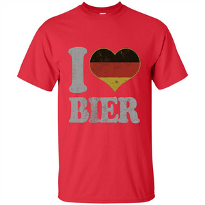 Oktoberfest T Shirt Germany Drinking Beer I Love Bier T-shirt