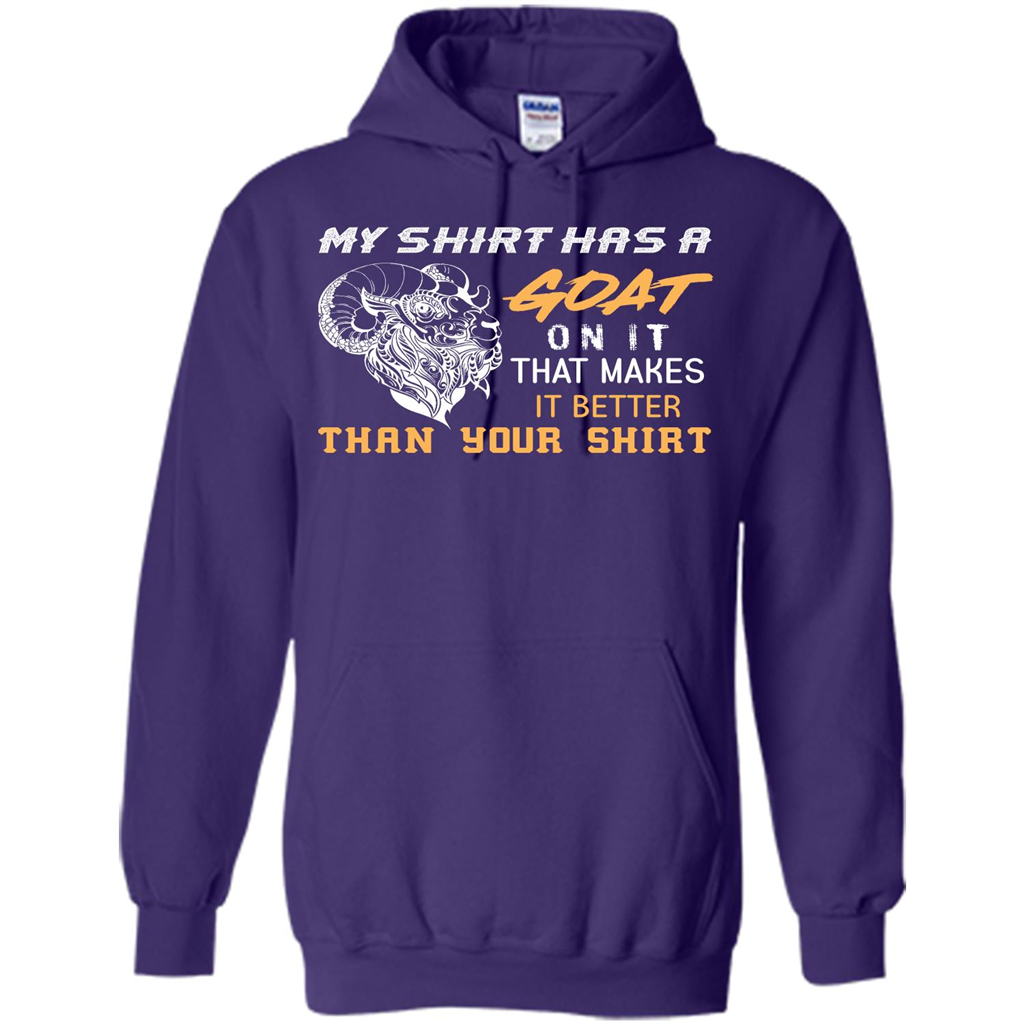 Funny Goat Lover T-shirt My Shirt Has A Goat On It T-shirt Purple