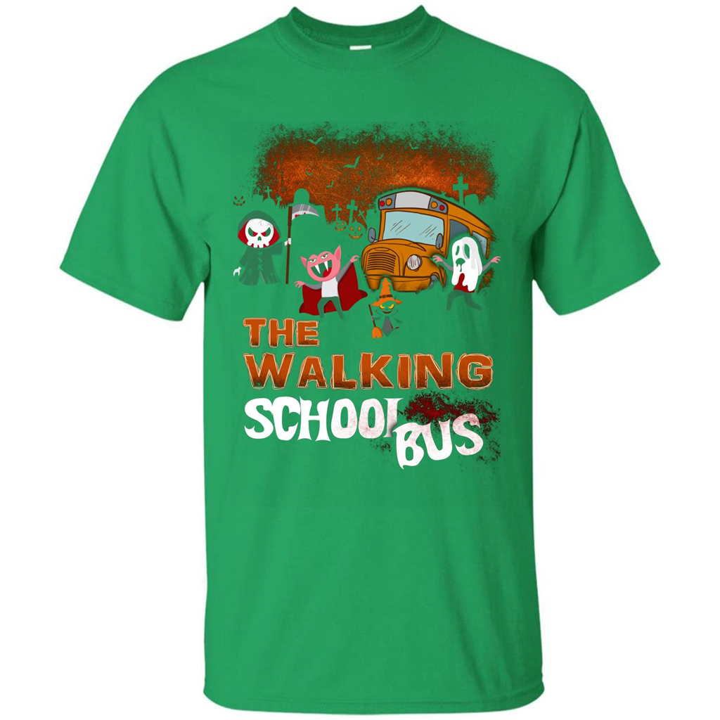 Halloween T-shirt The Walking School Bus T-shirt Irish Green