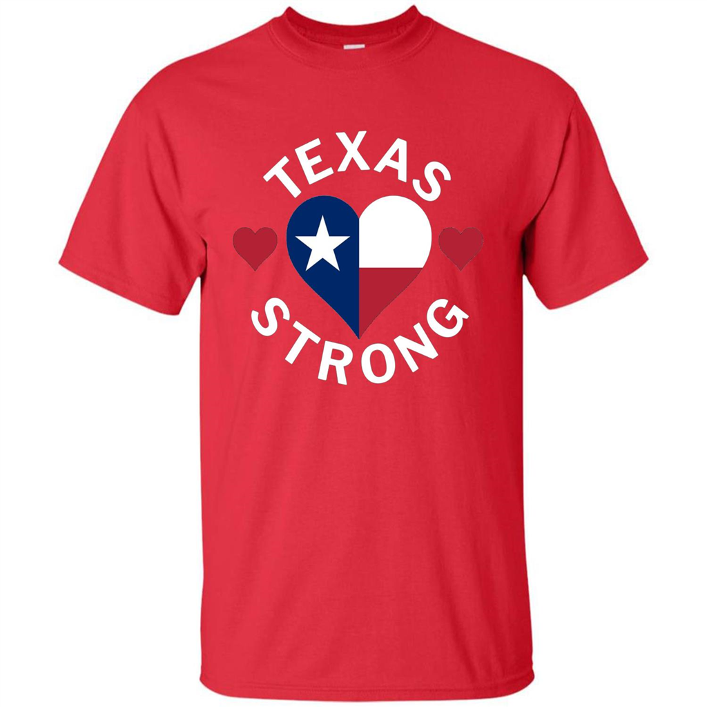 Texas Strong Hurricane Harvey Heart 2017 T-shirt Red