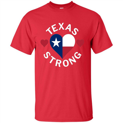 Texas Strong Hurricane Harvey Heart 2017 T-shirt Red