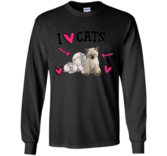 I Love Cats Cute Shirt shirt Black