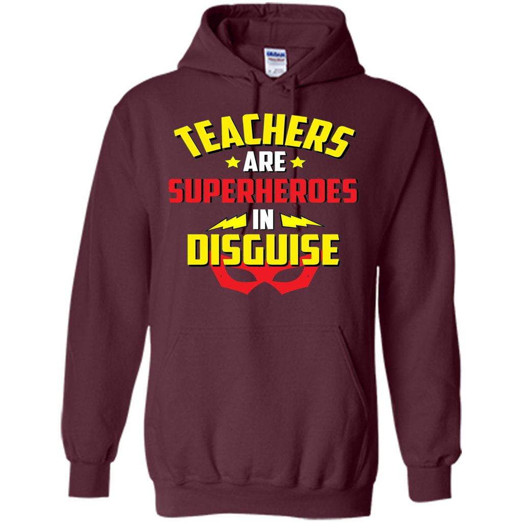 Funny Teacher Superpower Superhero In Disguise T-shirt Maroon