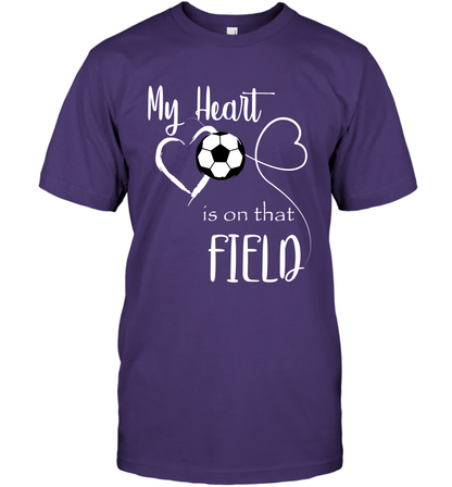 My Heart Is On That Field Soccer Shirt T-Shirt T-Shirt Purple