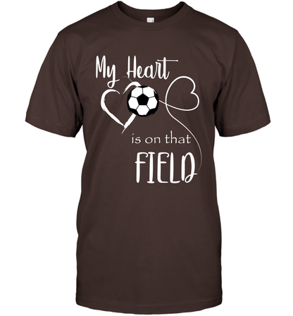 My Heart Is On That Field Soccer Shirt T-Shirt T-Shirt Dark Chocolate
