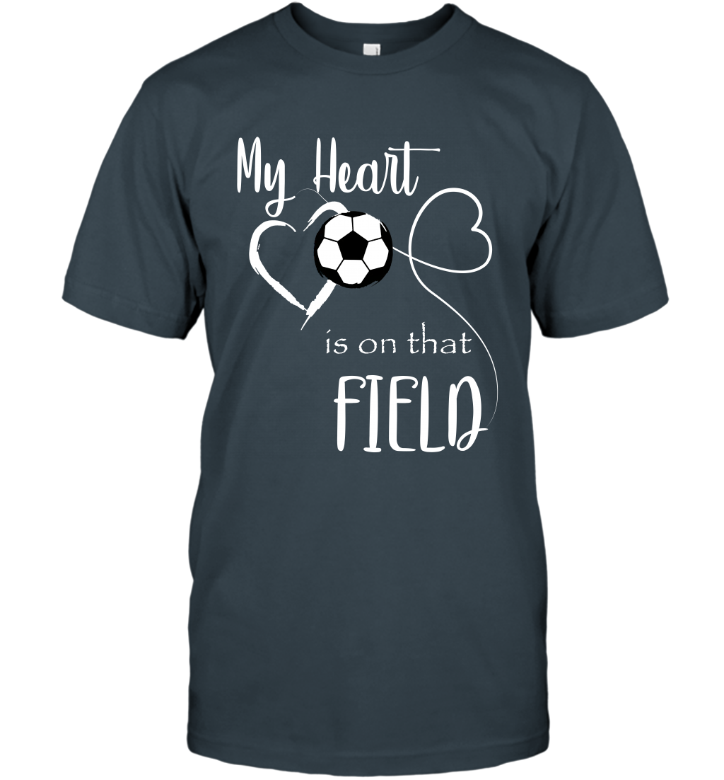 My Heart Is On That Field Soccer Shirt T-Shirt T-Shirt Charcoal