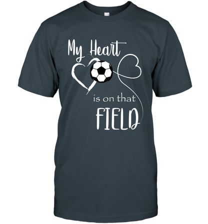 My Heart Is On That Field Soccer Shirt T-Shirt T-Shirt Charcoal