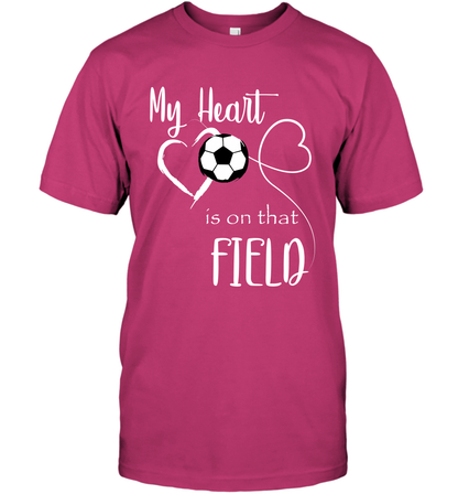 My Heart Is On That Field Soccer Shirt T-Shirt T-Shirt Heliconia