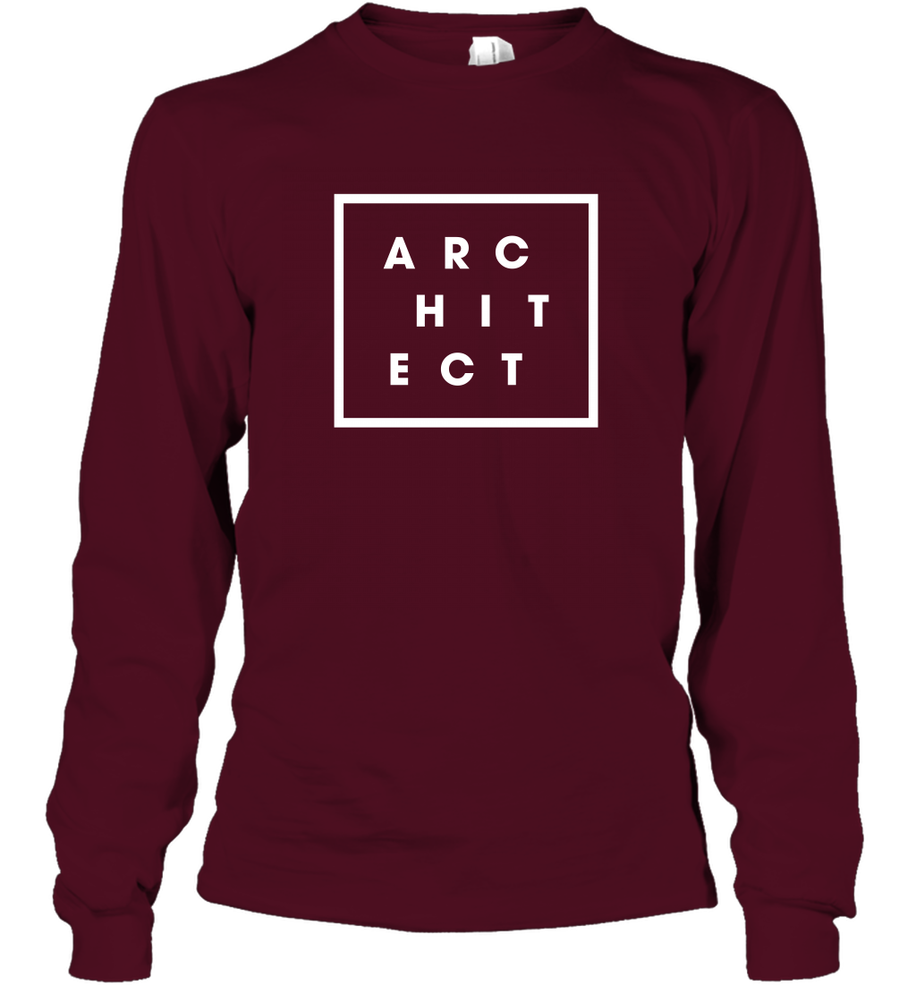 Architect Shirt Long Sleeve T-Shirt Long Sleeve T-Shirt Maroon