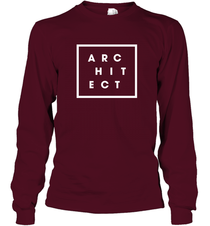 Architect Shirt Long Sleeve T-Shirt Long Sleeve T-Shirt Maroon