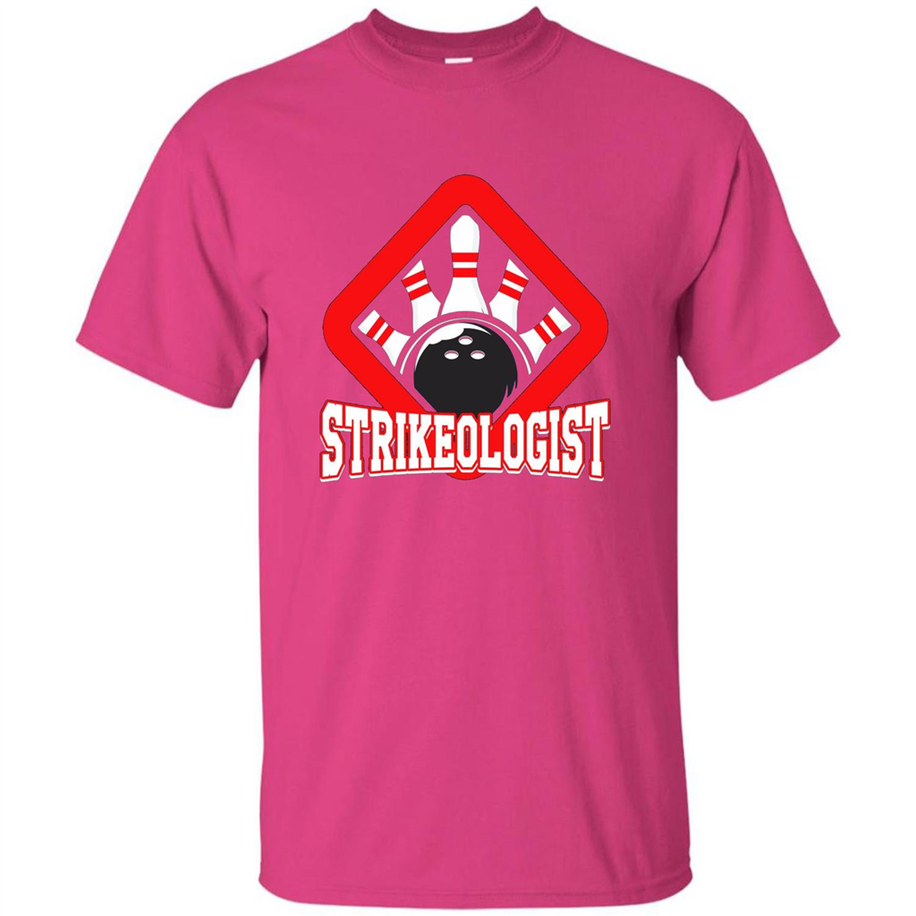 Strikeologist Bowling T-shirt For Bowling Lover Heliconia