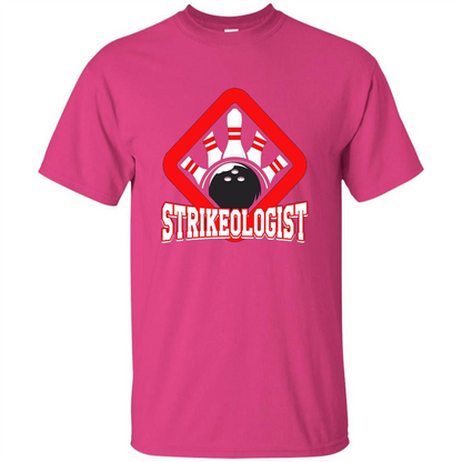Strikeologist Bowling T-shirt For Bowling Lover Heliconia
