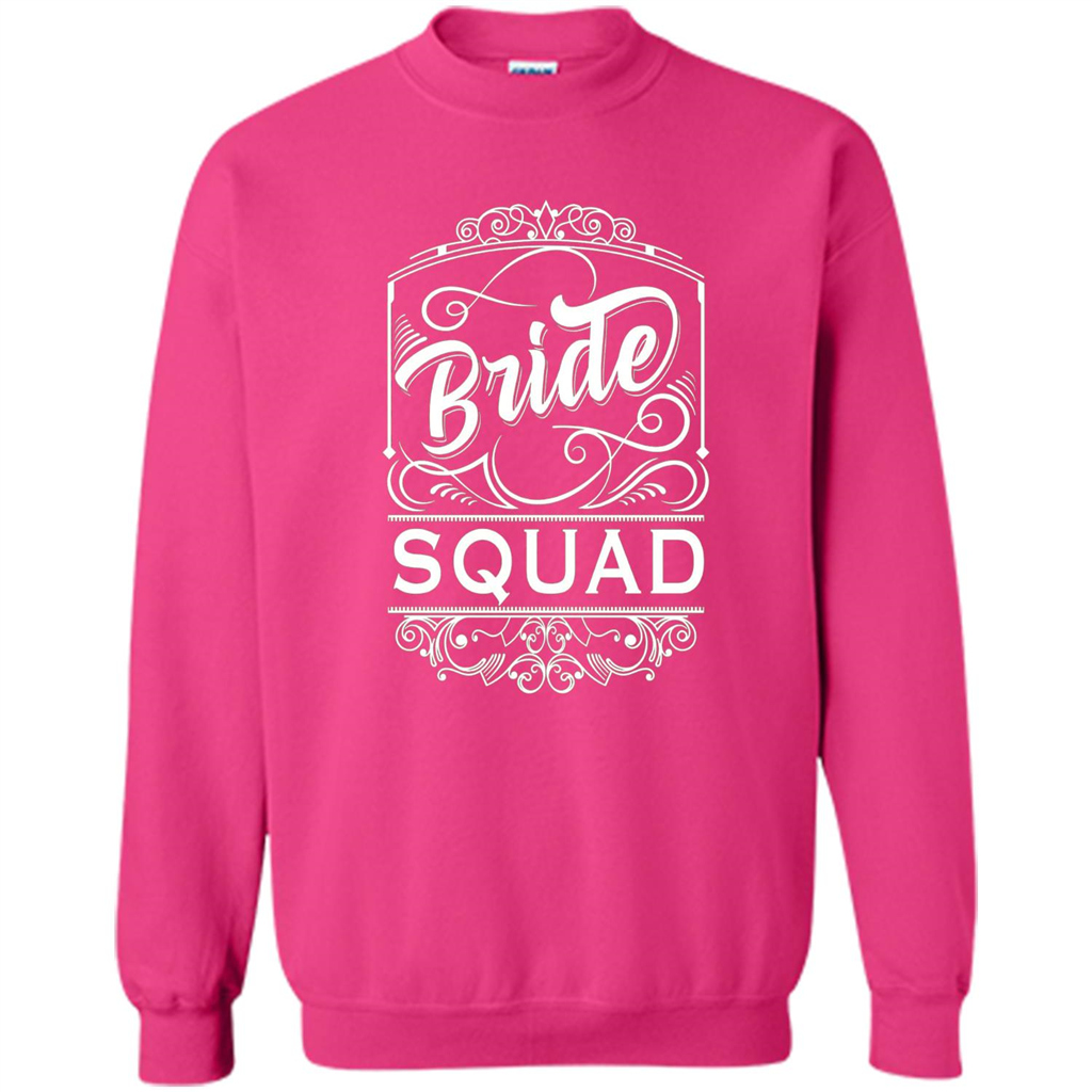 Bride Squad T-shirt Womens Bachelorette Party Bridesmaids Heliconia