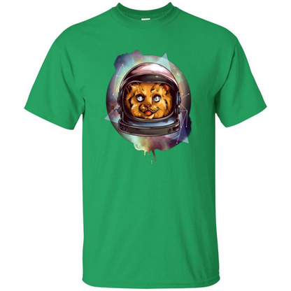 Space Kitty T-shirt Irish Green