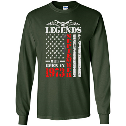 Legends Were Born In September 1973 T-shirt Forest Green