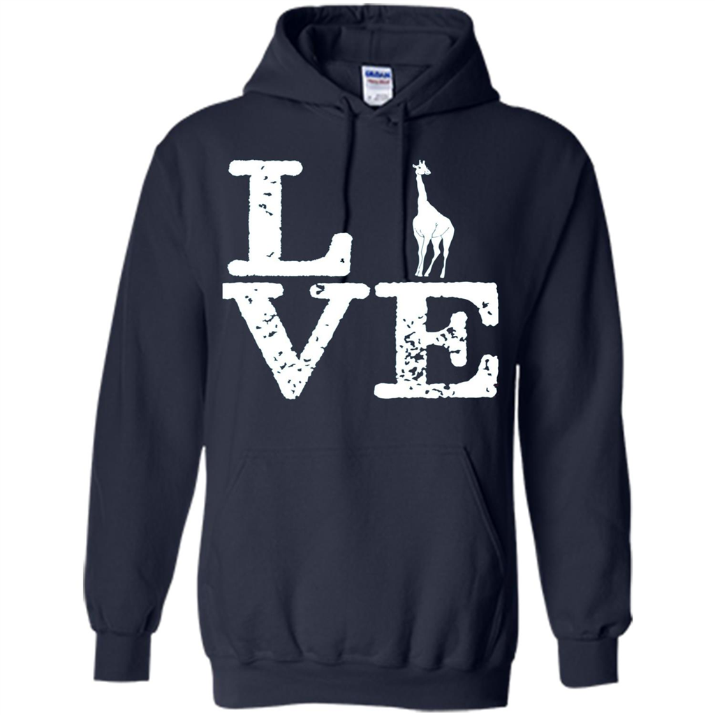 I Love Giraffe T-Shirt Navy