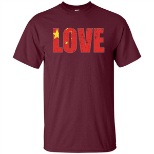 I Love China Flag T-shirt