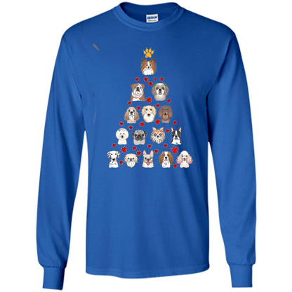 Dog Lover T-shirt Christimas Tree For Dog Lover T-shirt Royal