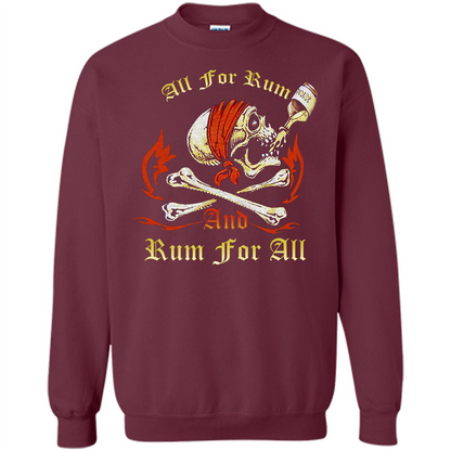 Rum T-shirt All for Rum And Rum For All T-shirt Maroon