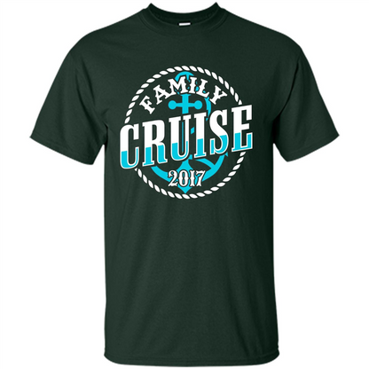 Family Cruise 2017 T-shirt Summer Vacation T-shirt Forest Green