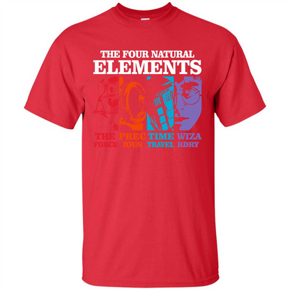 Movie T-shirt The Four Natural Elements T-shirt Red