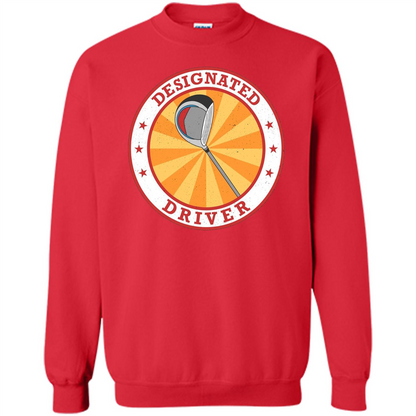 Golf T-shirt Designated Driver Funny Golf T-shirt Red
