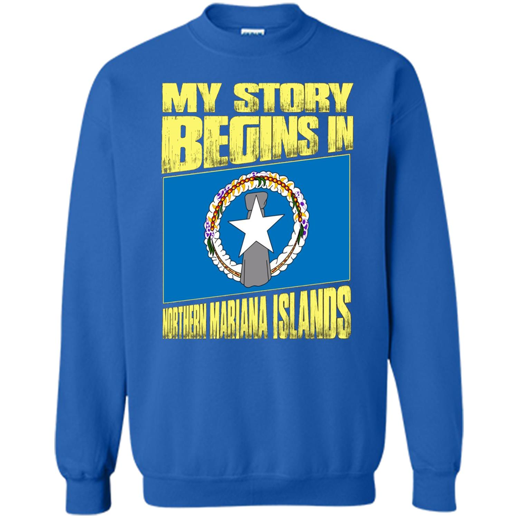 Story Begins In Northern Mariana Islands T-Shirt Royal