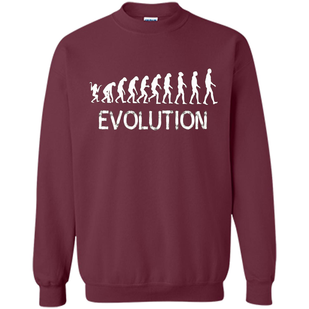 Evolution Biology Monkey To Human T-Shirt Maroon