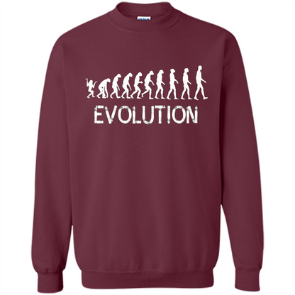 Evolution Biology Monkey To Human T-Shirt Maroon