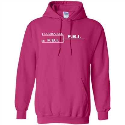 Louisville vs FBI Bracket T-shirt Heliconia