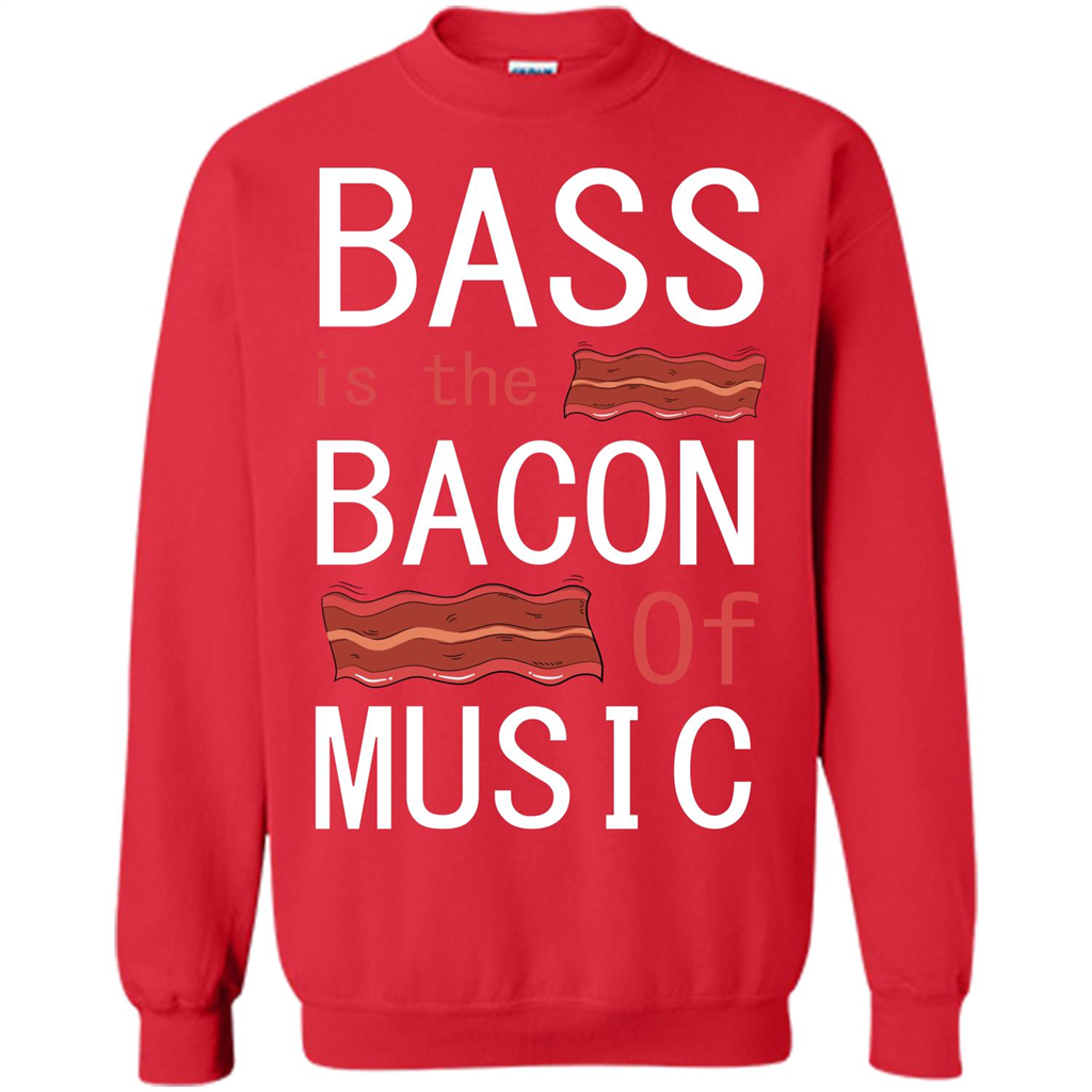 Bass Is The Bacon Of Music T-shirt Red