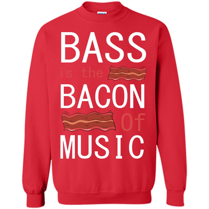 Bass Is The Bacon Of Music T-shirt Red