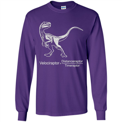 Velociraptor Distanceraptor Timeraptor T-shirt Purple