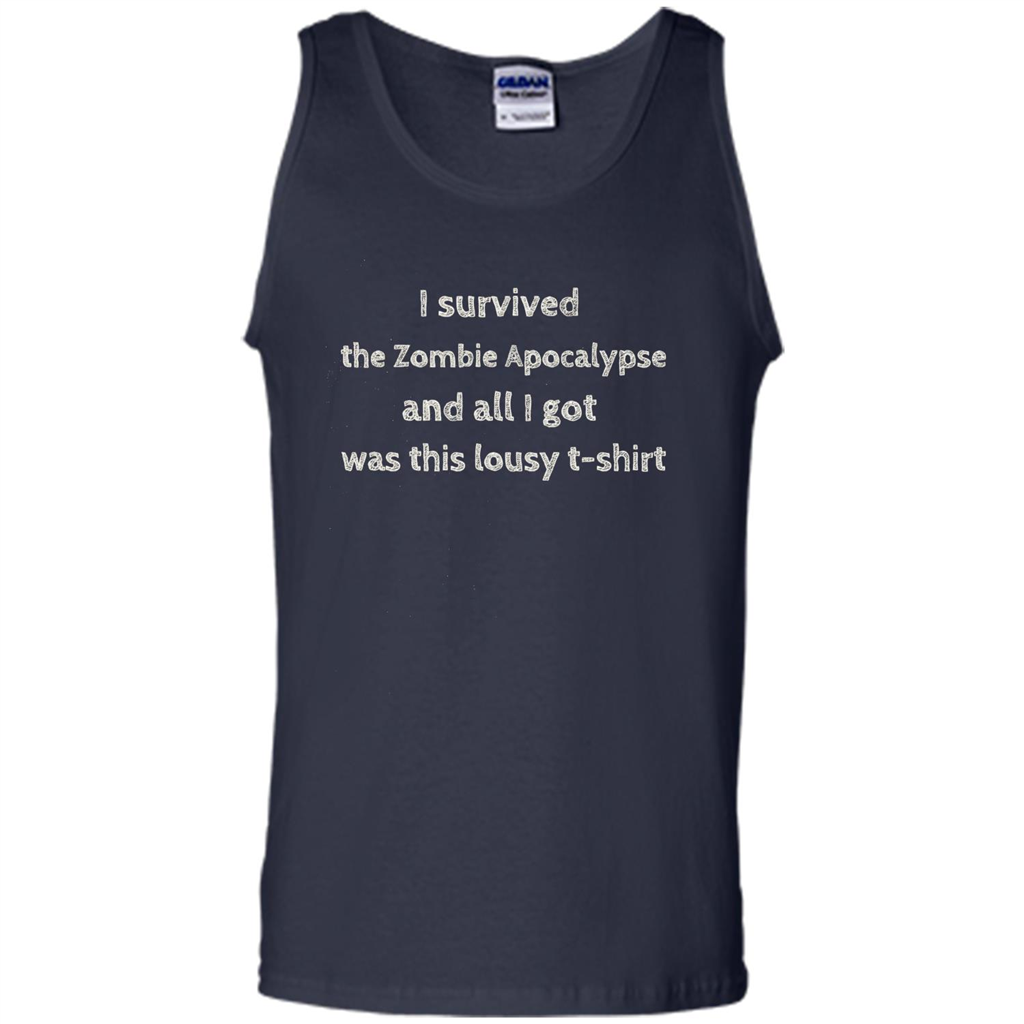 I Survived The Zombie Apocalypse T-shirt Navy
