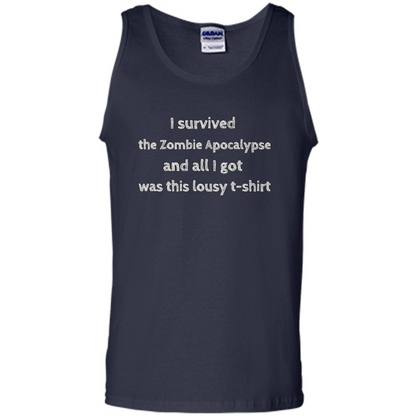 I Survived The Zombie Apocalypse T-shirt Navy