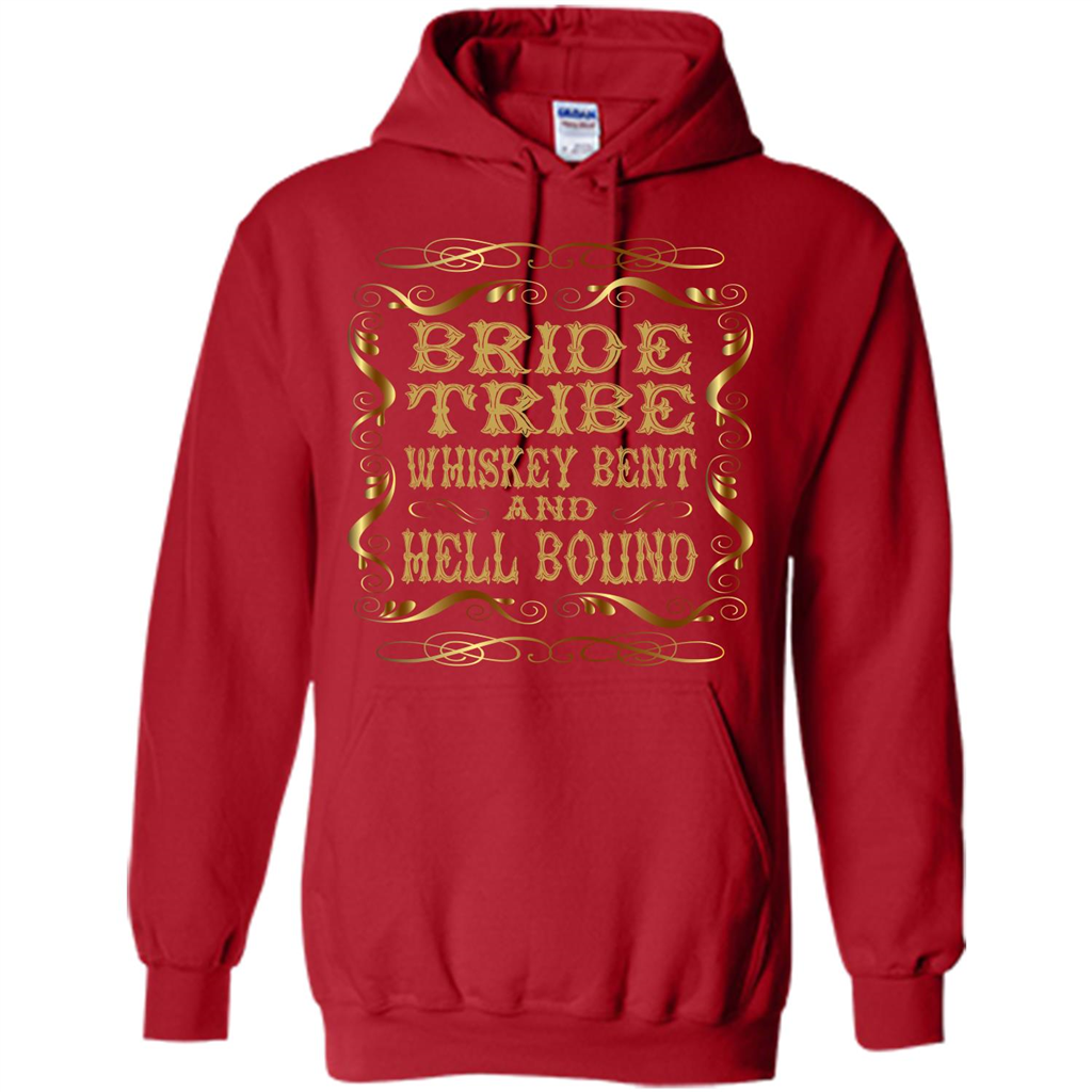 Bride Tribe Whiskey Bent and Hell Bound T-shirt Red