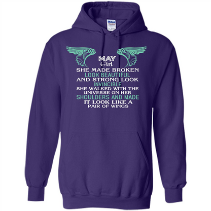 May Girl She Made Broken Look Beautiful T-shirt Purple