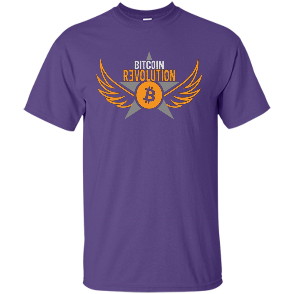 Bitcoin T-shirt Cool Cryptocurrency Revolution BTC Logo T-shirt Purple