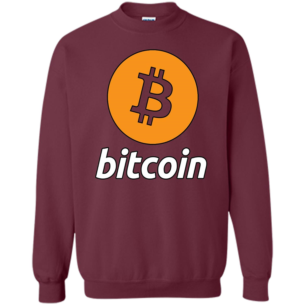Bitcoin Logo Cryptocurrency BTC T-shirt Maroon
