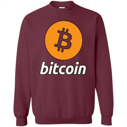Bitcoin Logo Cryptocurrency BTC T-shirt Maroon