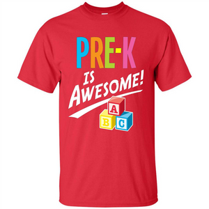 School Teacher T-shirt Pre-K Is Awesome ABC Blocks T-shirt