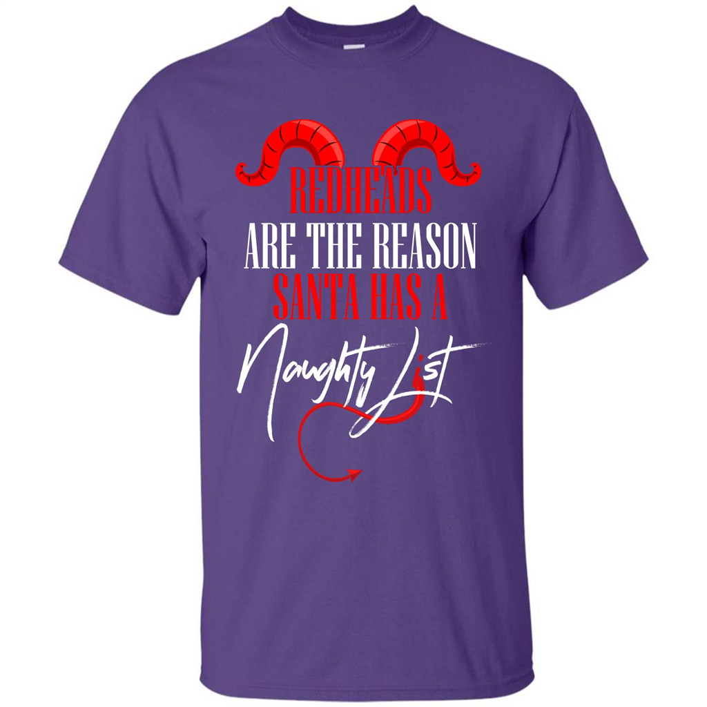 RedHeads Are The Reason Santa Has A Naughty List T-shirt Purple