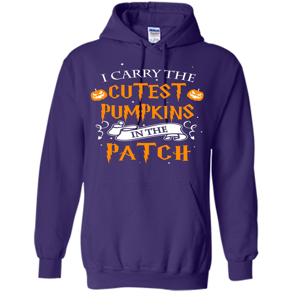 Halloween T-shirt I Carry The Cutest Pumpkins In The Patch T-shirt Purple