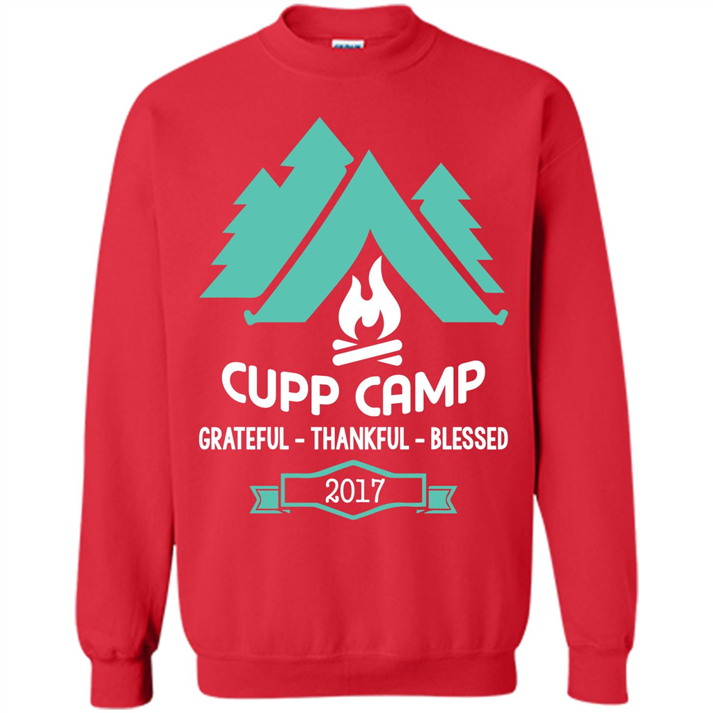 Camping T-shirt Cupp Camp Grateful - Thankful - Blessed 2017 Red