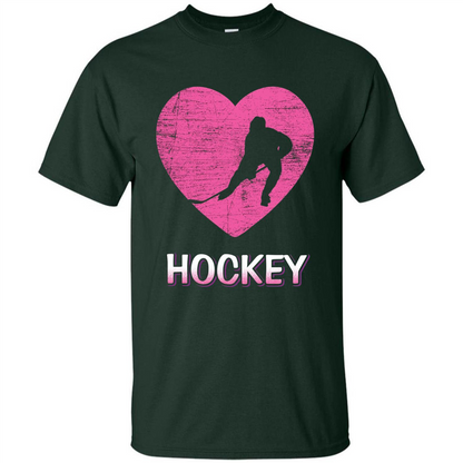 I Love Hockey T-shirt Forest Green
